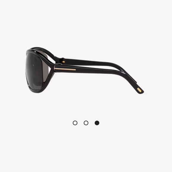 Tom Ford Black Wide Sunglasses - Celebrity Favorite - Picture 3 of 5